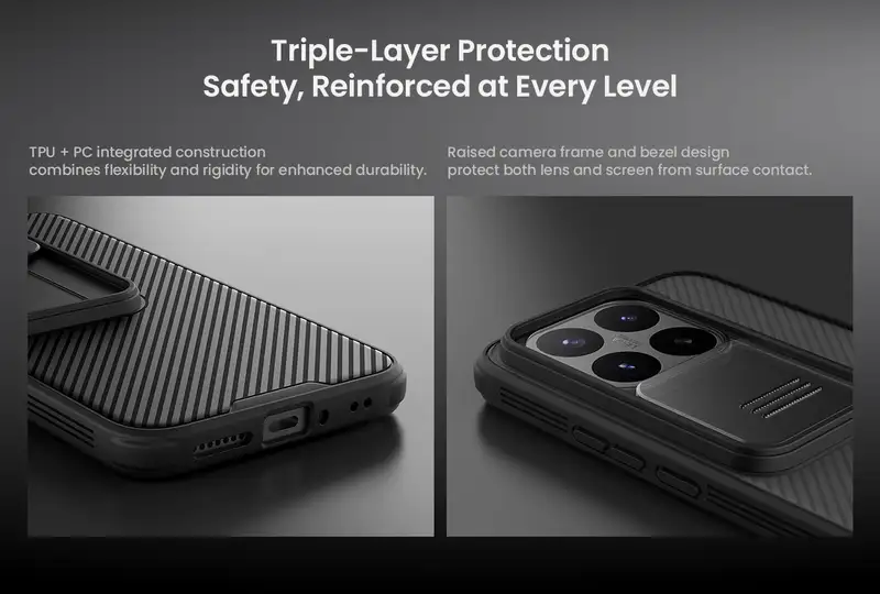 قاب نیلکین شیائومی Xiaomi 17T Pro مدل CamShield Pro با محافظ دوربین