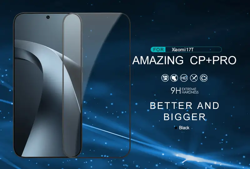 گلس نیلکین شیائومی Xiaomi 17T مدل Amazing CP+ Pro تمام چسب با پوشش کامل