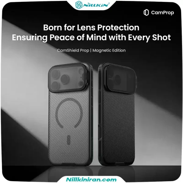 قاب نیلکین آیفون iPhone 18 Pro Max مدل CamShield Prop Magnetic Lens Guard