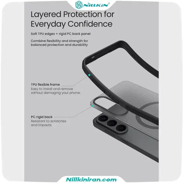 قاب نیلکین سامسونگ Samsung S26 FE مدل Super Frosted Shield Pro Magnetic