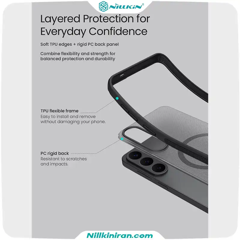 قاب نیلکین سامسونگ Samsung S26 FE مدل Super Frosted Shield Pro Magnetic