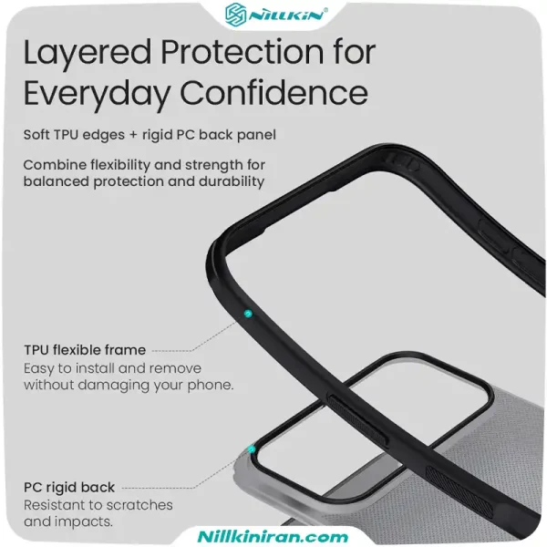 قاب نیلکین آیفون iPhone 18 Pro Max مدل Super Frosted Shield Pro