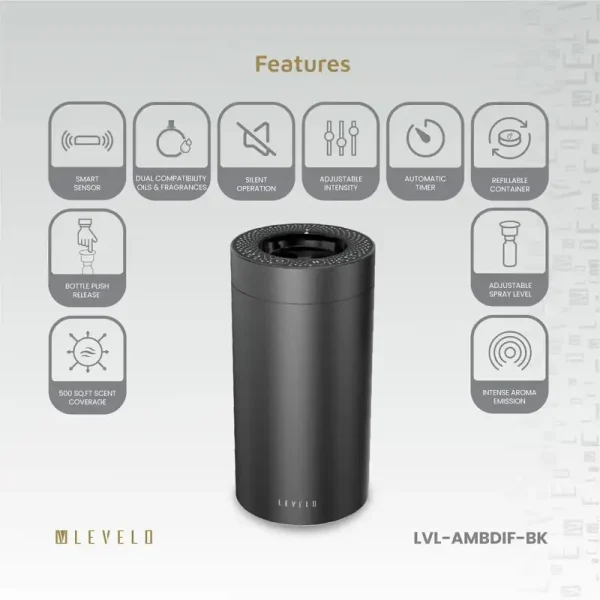 خوشبوکننده هوشمند خودرو لولو مدل Levelo Ambiance ظرفیت 2000 میلی آمپر