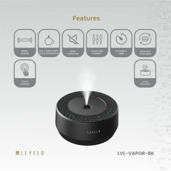 خوشبوکننده هوشمند خودرو لولو مدل Levelo Vapor ظرفیت 400 میلی آمپر