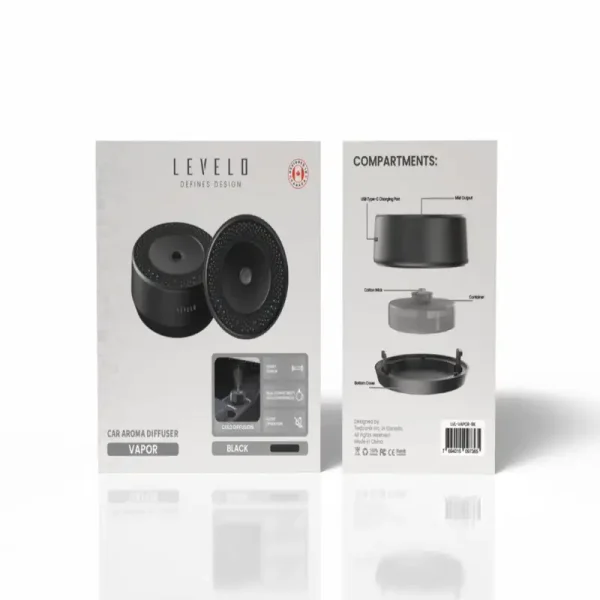 خوشبوکننده هوشمند خودرو لولو مدل Levelo Vapor ظرفیت 400 میلی آمپر