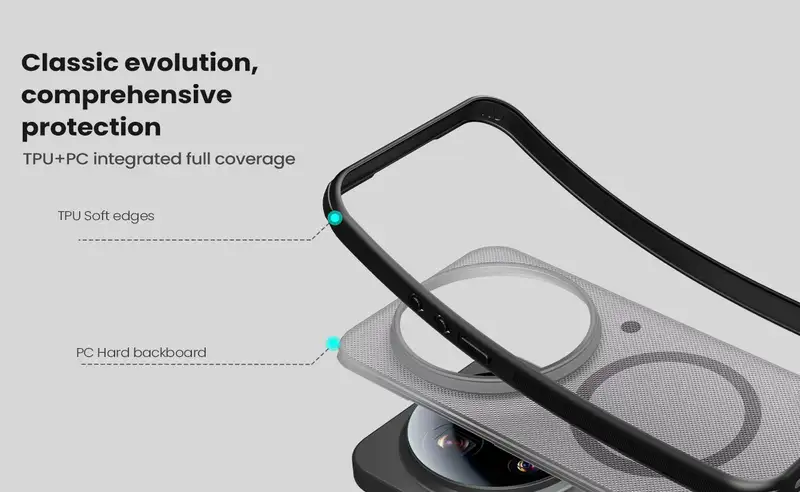 قاب نیلکین شیائومی Xiaomi 17 Ultra مدل Super Frosted Shield Pro Magnetic مات و شفاف