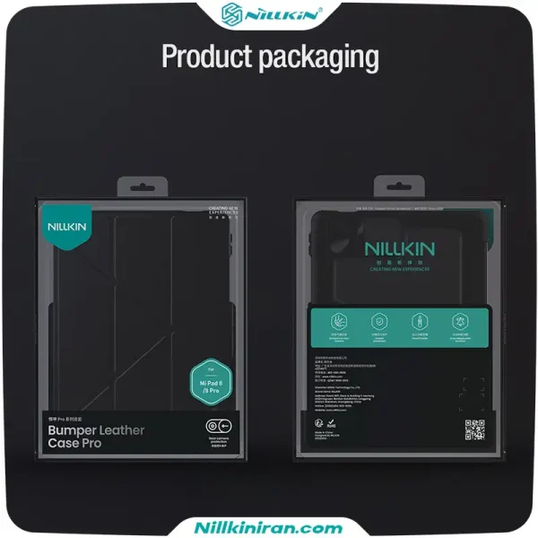 قاب نیلکین تبلت شیائومی Xiaomi Pad 8 Pro مدل Bumper Leather Case Pro