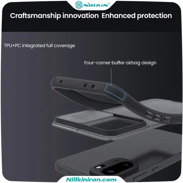قاب نیلکین وان پلاس OnePlus 15R / Ace 6 / Ace 6T مدل CamShield Pro شفاف
