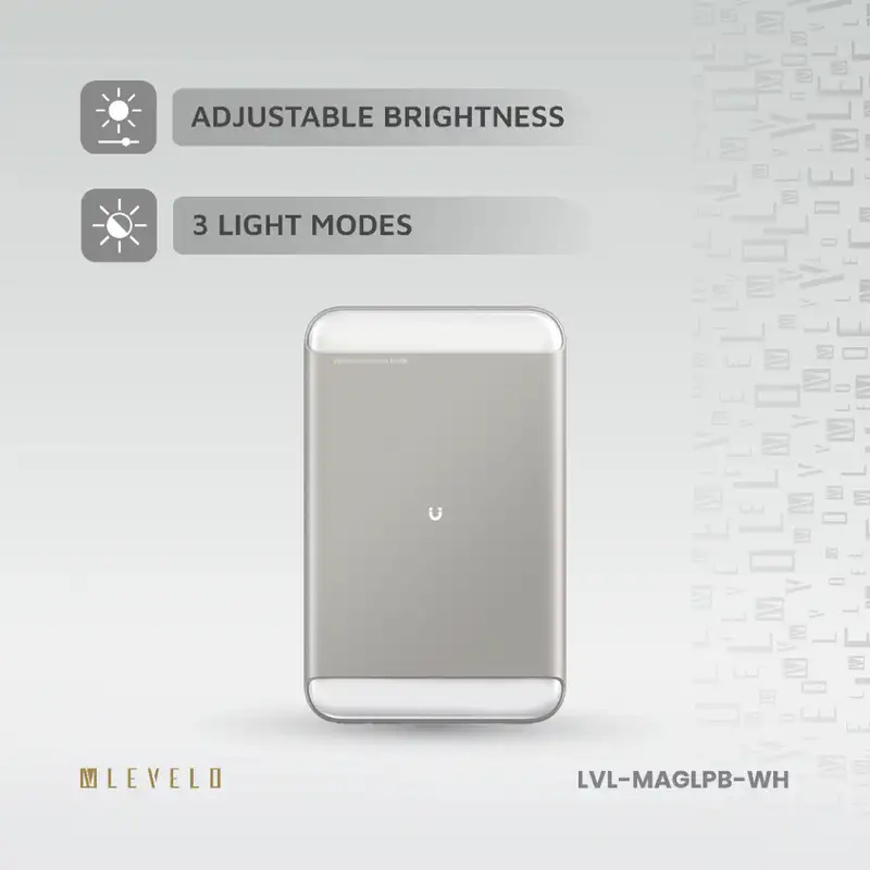 پاور بانک و چراغ سلفی لولو مدل MagLight ظرفیت 8000 میلی آمپر